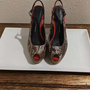 R&R Republic Python Print Platform Pumps (8)